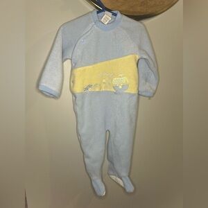 5 For $30 Little Me 24 Months Soft Blue and Yellow Footie​